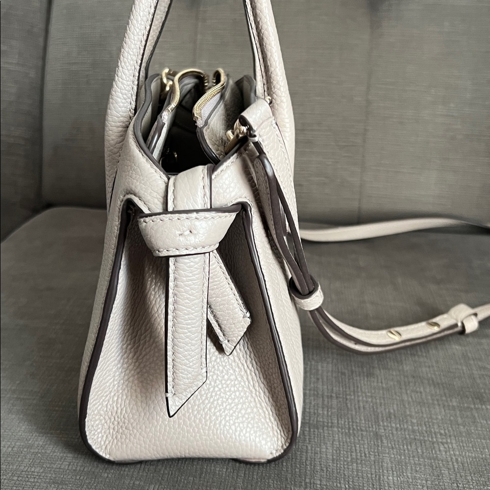 AUTHENTIC KATE SPADE Knott Mini Zip-top Satchel In Warm Taupe - Picture 7 of 11